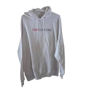 Running Rebels UNLV Explore Kangaroo Pocket White Hoodie Unisex
